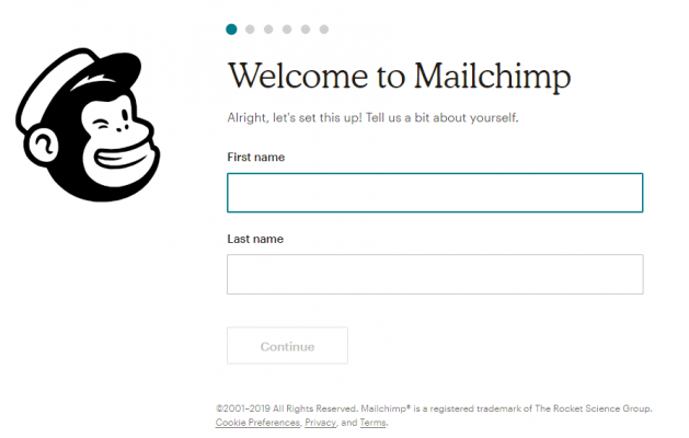 Đăng ký thông tin Mailchimp